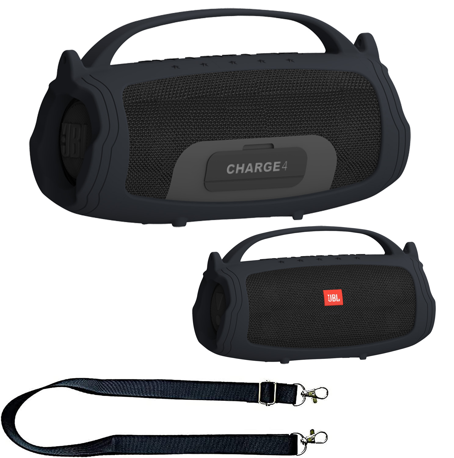 Jbl Speaker Go 4 - Siliconen Beschermhoes En Schouderriem Voor Jbl