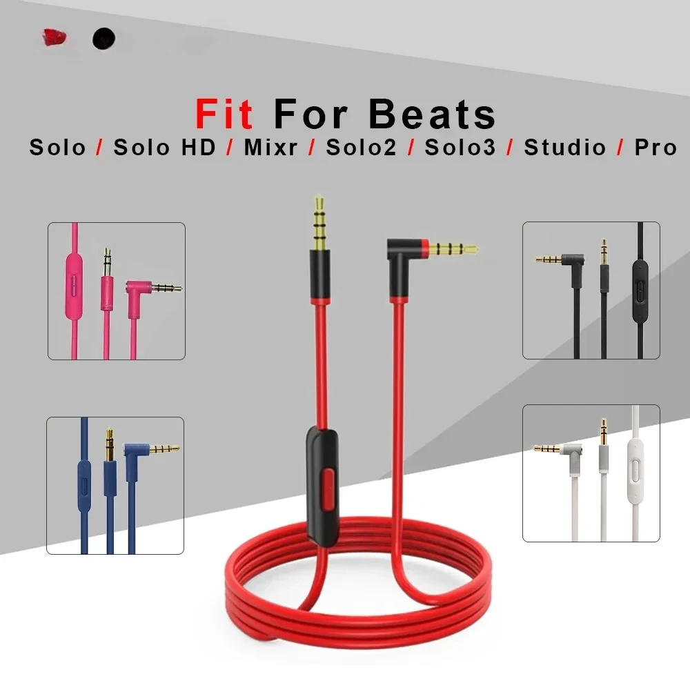 Beats Headphone Studio Pro - Vervangende audiokabel met ingebouwde microfoon en