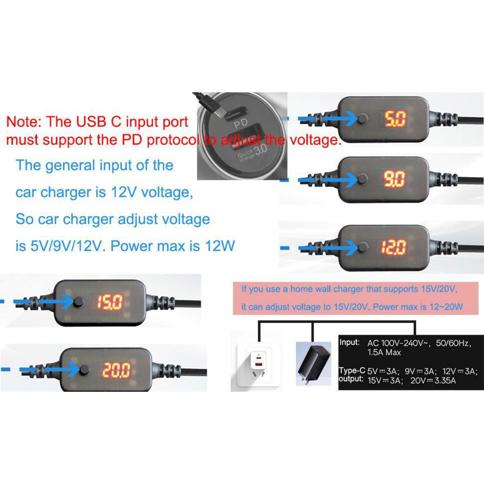 1Pc USB-C naar 12V Sigarettena - Accessories Experts Vape recensie en prijs